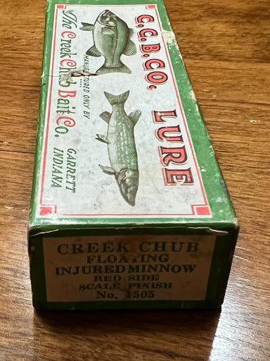 Creek Chub Injured Minnow #1505 Red Side Scale Finish w/ Matching Box