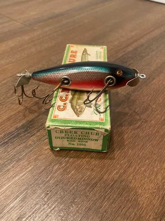 Creek Chub Injured Minnow #1505 Red Side Scale Finish w/ Matching Box