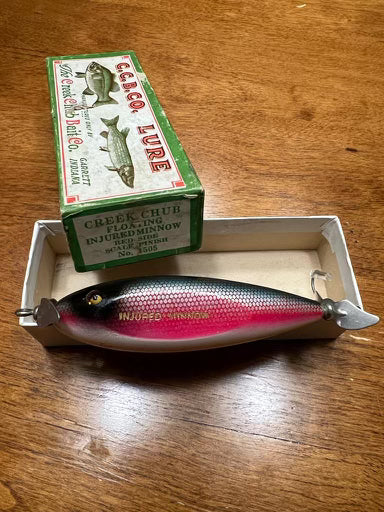 Creek Chub Injured Minnow #1505 Red Side Scale Finish w/ Matching Box