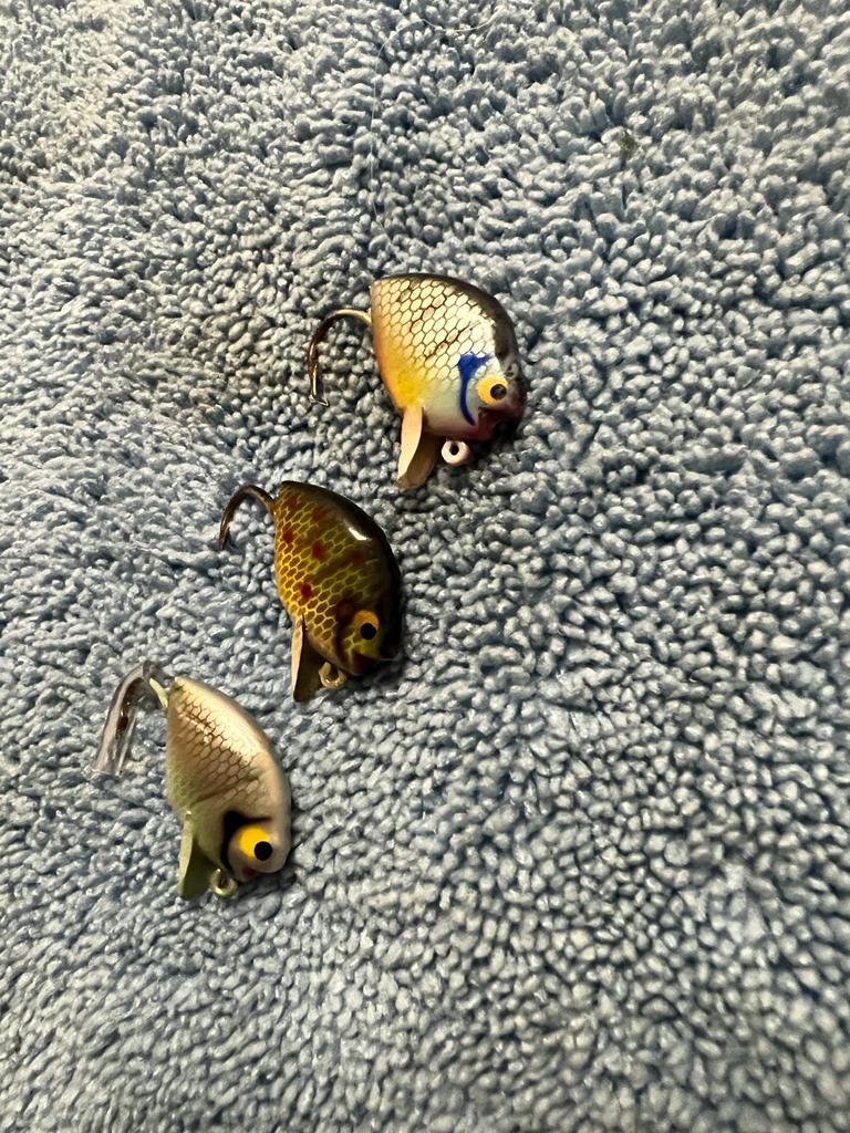 3pc Vintage Heddon Punkinseed Lures Sunfish And Crappie
